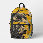 Schwarzes Labor Bedruckter Rucksack (Vorderseite)