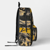 Schwarzes Labor Bedruckter Rucksack (Links)