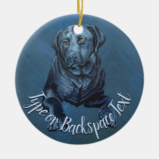 Schwarzes Labor Dekoration Personalisierter Hund A (Vorne)