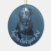 Schwarzes Labor Dekoration Personalisierter Hund A (Links)