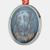 Schwarzes Labor Dekoration Personalisierter Hund A (Links)