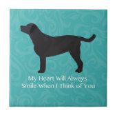 Schwarzes Labor Denken Sie an Ihr Design Fliese (Vorderseite)