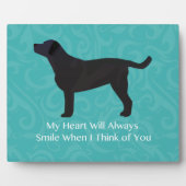 Schwarzes Labor Denken Sie an Ihr Design Fotoplatte (Vorderseite)