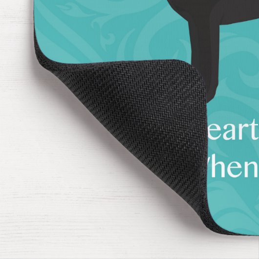 Schwarzes Labor Denken Sie an Ihr Design Mousepad (Ecke)