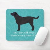 Schwarzes Labor Denken Sie an Ihr Design Mousepad (Mit Mouse)