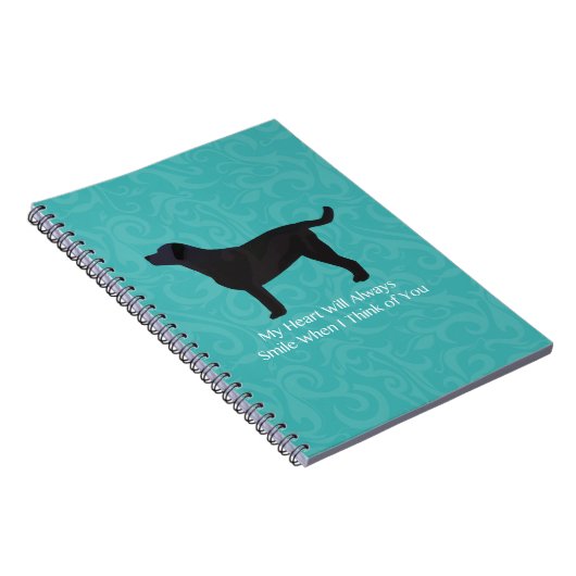 Schwarzes Labor Denken Sie an Ihr Design Notizblock (Rechte Seite)