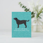 Schwarzes Labor Denken Sie an Ihr Design Postkarte (Stehend Vorderseite)