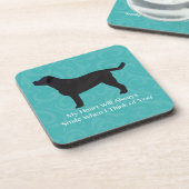 Schwarzes Labor Denken Sie an Ihr Design Untersetzer (Linke Seite)