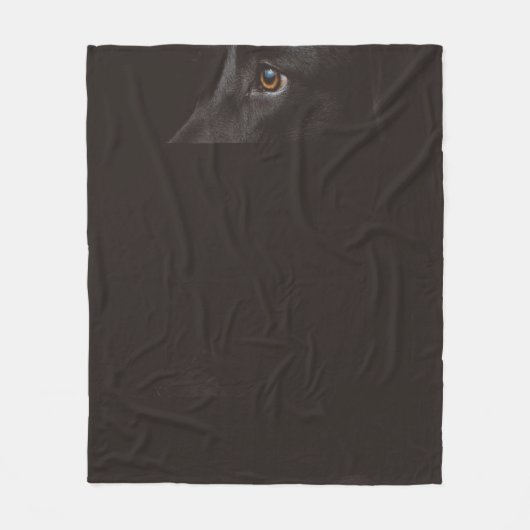 schwarzes Labor Fleecedecke (Vorderseite)