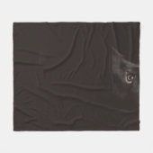schwarzes Labor Fleecedecke (Vorderseite (Horizontal))