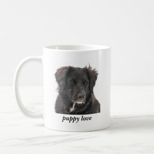 Schwarzes Labor Foto Hunde Hunde Welpe Liebe Kaffeetasse (Links)