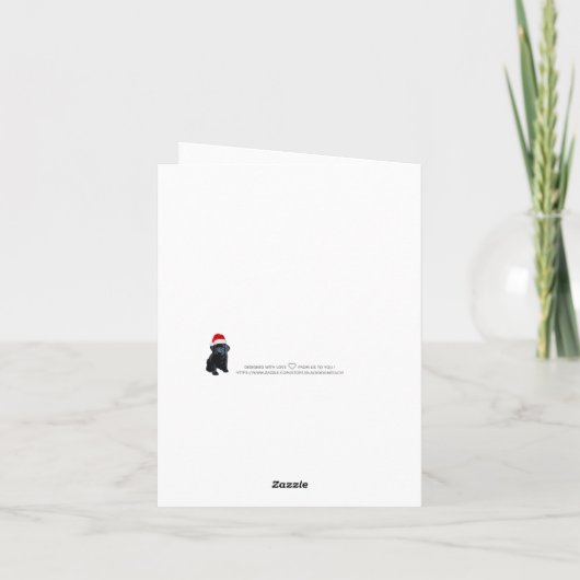 Schwarzes Labor Frohe Weihnachten Labrador Welpe S (Rückseite)