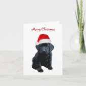 Schwarzes Labor Frohe Weihnachten Labrador Welpe S (Vorderseite)
