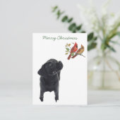 Schwarzes Labor Frohe Weihnachten Niedliche Hunde  (Stehend Vorderseite)