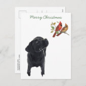 Schwarzes Labor Frohe Weihnachten Niedliche Hunde  (Vorne/Hinten)