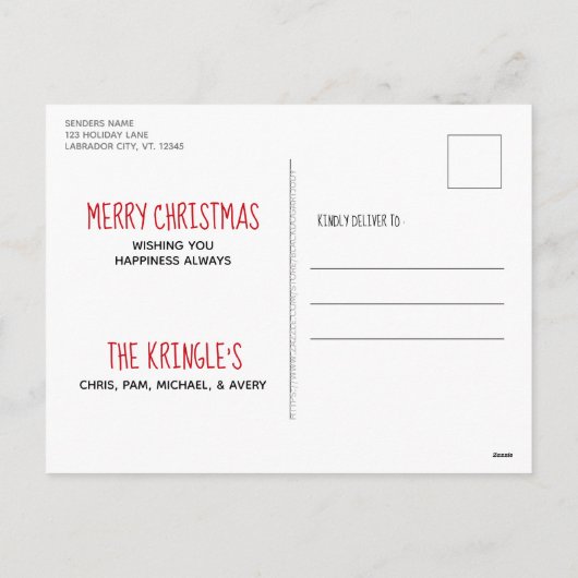 Schwarzes Labor Frohe Weihnachten - Niedlicher Lab (Rückseite)