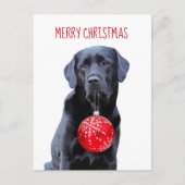 Schwarzes Labor Frohe Weihnachten - Niedlicher Lab (Vorderseite)