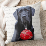 Schwarzes Labor Frohe Weihnachten - Niedlicher Lab Kissen<br><div class="desc">Dekorieren Sie Ihre Zuhause in dieser Urlaubssaison mit diesem bezaubernden Black Labrador Frohe Weihnachtskissen und passender Dekoration. Dieses schwarze Labrador-Weihnachtskissen wird unter den Arbeitssuchenden zum Favoriten. Besuchen Sie unsere Kollektion für passende schwarze Labyrinthe-Weihnachtskarten, Wohngestaltung und Geschenke. COPYRIGHT © 2020 Judy Burrows, Black Dog Art - Alle Rechte vorbehalten. Schwarzes Labor...</div>