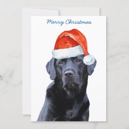 Schwarzes Labor Frohe Weihnachts Labrador Niedlich Feiertagskarte