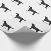 Schwarzes Labor Frohe Weihnachtsgestaltung Geschenkpapier (Ecke)