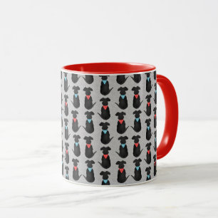 Schwarzes Labor für Hundeüberzug Tasse