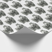 Schwarzes Labor Geschenkpapier (Ecke)