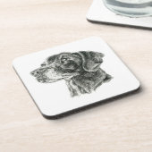 Schwarzes Labor Getränkeuntersetzer (Linke Seite)