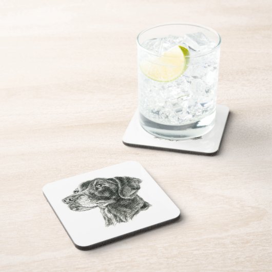 Schwarzes Labor Getränkeuntersetzer (Rechte Seite)