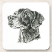 Schwarzes Labor Getränkeuntersetzer (Vorderseite)