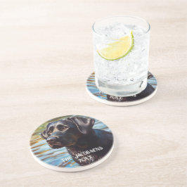 Schwarzes Labor in Wasser Getränkeuntersetzer