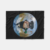 Schwarzes Labor Jagdducken Geflügel Gelb Fleecedecke (Vorderseite (Horizontal))