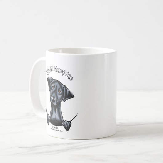 Schwarzes Labor Kaffeetasse (Vorderseite Links)