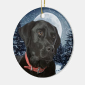 Schwarzes Labor Keramikornament (Links)