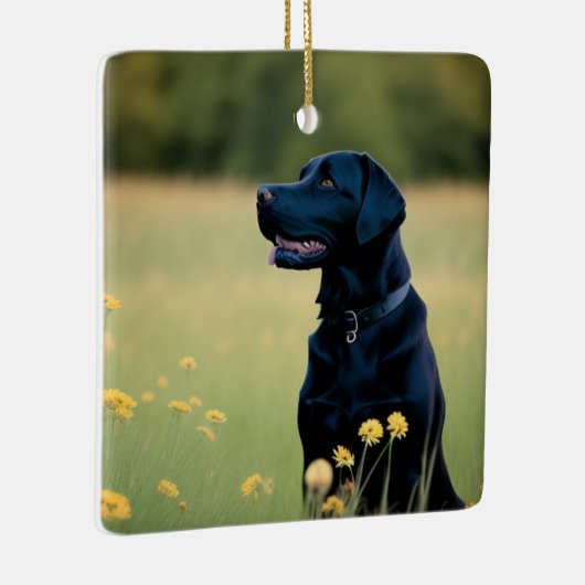 Schwarzes Labor Keramikornament (Rechts)