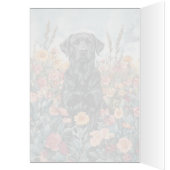 Schwarzes Labor - Kunstkarte 5 Zoll x 7 Zoll (Innen (Links))