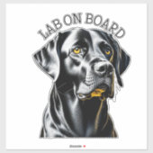Schwarzes Labor | Labrador an Bord Aufkleber (Blatt)