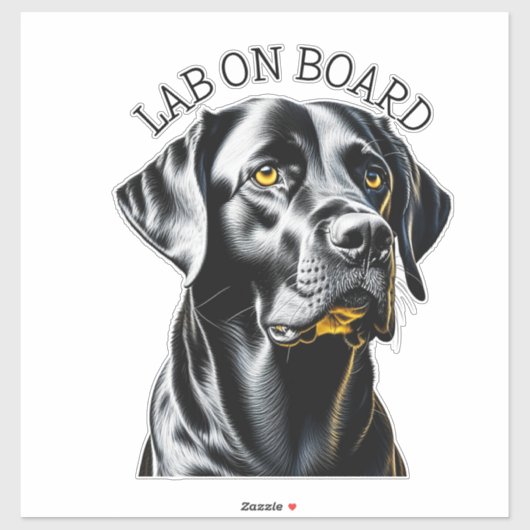 Schwarzes Labor | Labrador an Bord Aufkleber (Blatt)