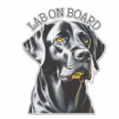 Schwarzes Labor | Labrador an Bord Aufkleber (Vorderseite)
