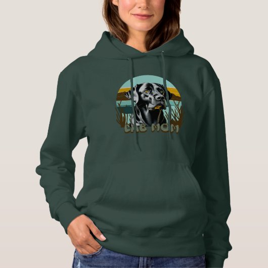 Schwarzes Labor | Labrador Mama Hund Lover Hoodie (Vorderseite)