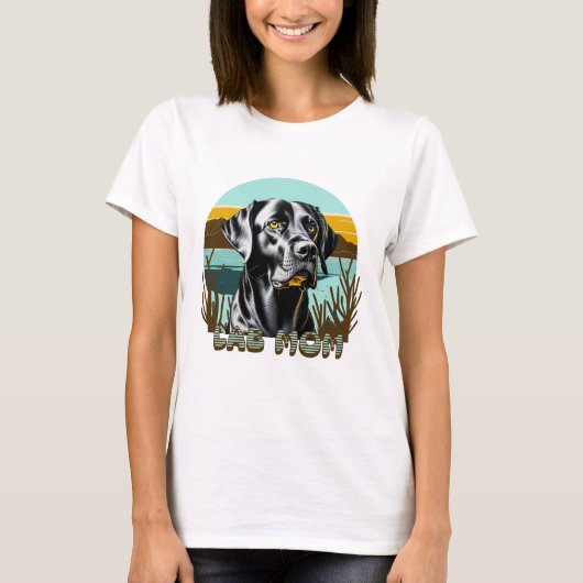 Schwarzes Labor | Labrador Mama Hund Lover T-Shirt (Vorderseite)