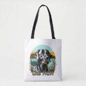 Schwarzes Labor | Labrador Mama Hund Lover Tasche (Vorderseite)
