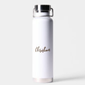 Schwarzes Labor | Labrador Mama Hund Personalisier Trinkflasche (Rückseite)