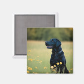 Schwarzes Labor Magnet (Vorderseite/Rückseite)