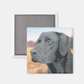 Schwarzes Labor Magnet (Vorderseite/Rückseite)