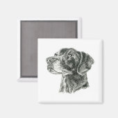 Schwarzes Labor Magnet (Vorderseite/Rückseite)