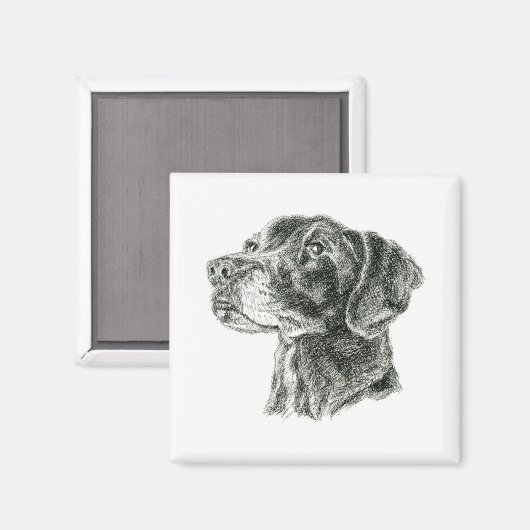 Schwarzes Labor Magnet (Vorderseite/Rückseite)