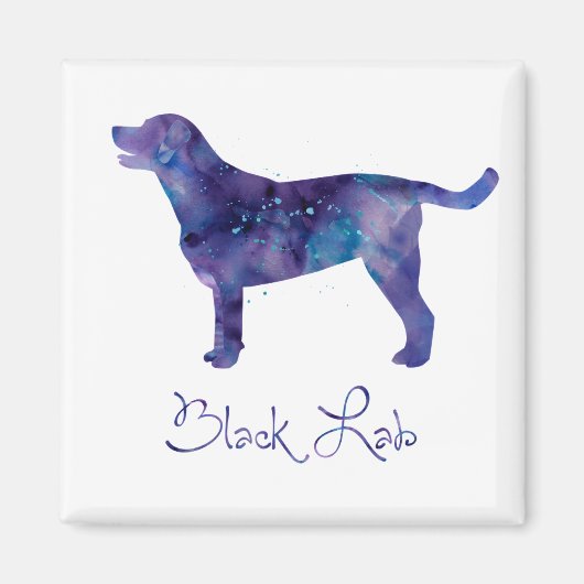 Schwarzes Labor Magnet (Vorne)