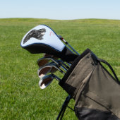 Schwarzes Labor mit weißer Dog Golf Head Cover Golf Headcover (In SItu)