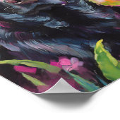 Schwarzes Labor Portrait Moderne Kunst Poster (Ecke)