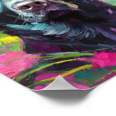 Schwarzes Labor Portrait Moderne Kunst Poster (Ecke)